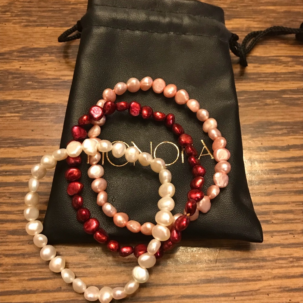 NIB Honora Freshwater Cultured Pearl Bracelet Trio